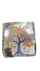 lot 4353 image: geesfayan DIY Diamond Art Painting Kit for Adults, Tabletop Gem Crystal Acrylic Art Painting Kit Ornament (Tree of Life) - Retail $0