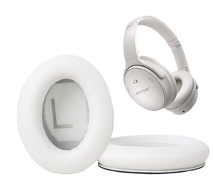 lot 4367 image: Link Dream Ear Pads for Bose QuietComfort 45 Headphone Replacement Soft Protein Leather Memory Foam Earpads Ear Cushions Cover Soft & Comfortable, Noise Isolation, Easy to Install (QC45 White) - Retail $0