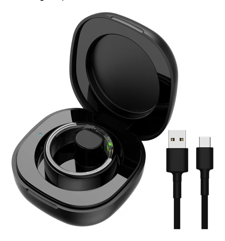 lot 2150 image: Smart Ring Charging Case Magnetic Charger Portable Charging Box Small Compartment for Fitness Rings (Not Wireless Charger)