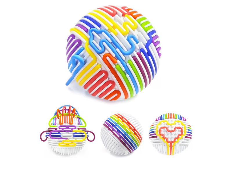 lot 2512 image: Sensory Fidget Board Ball Toy - Activity Board with 24 Strings - Educational - Retail $0