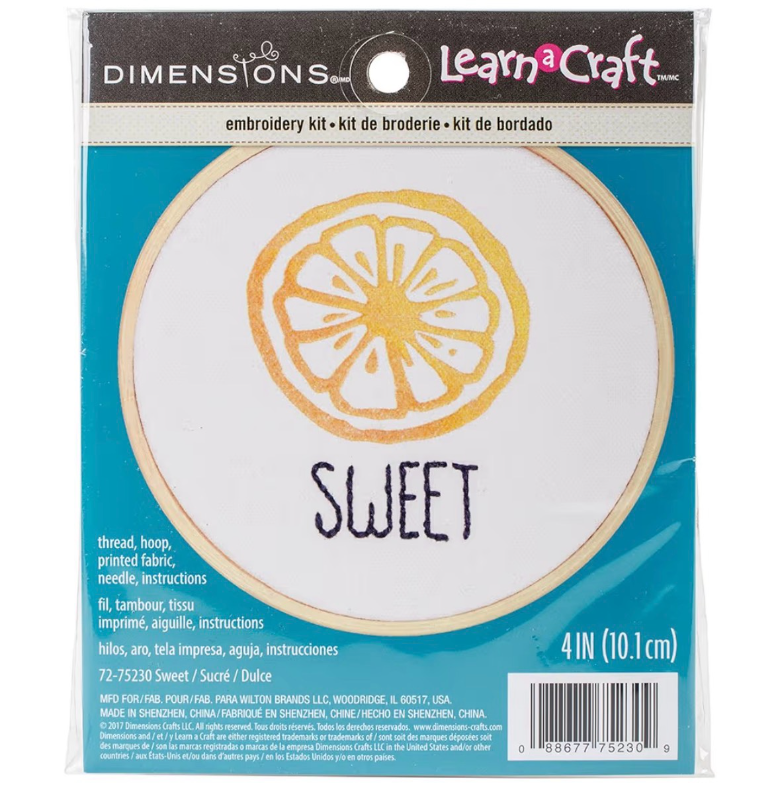lot 2993 image: Dimensions Sweet Short N Sweet Mini Embroidery Kit for Beginners, 4 - Retail $0