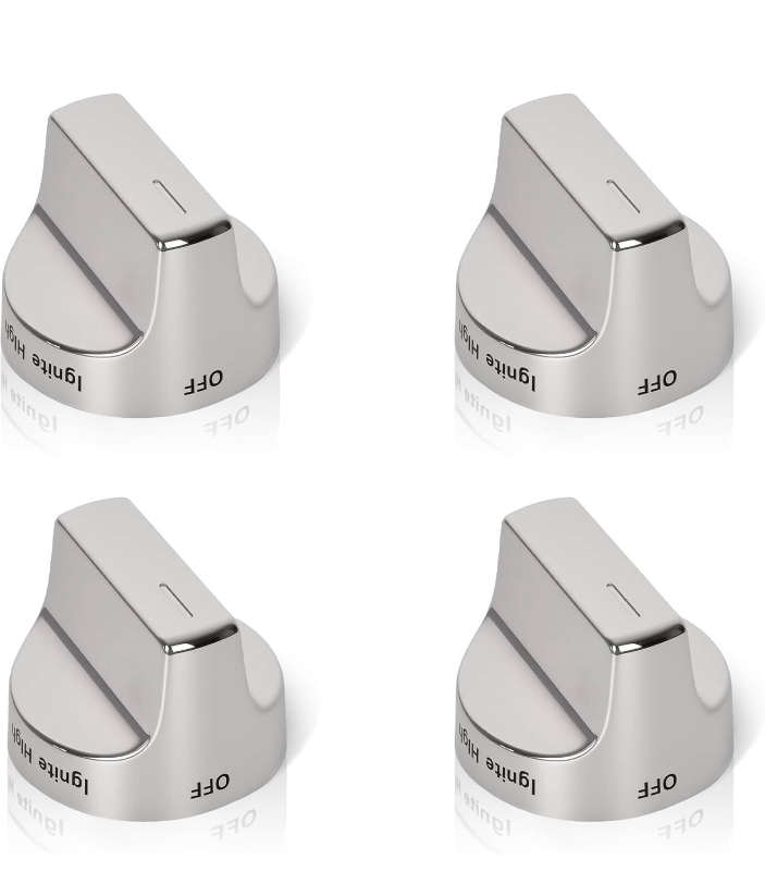 lot 3893 image: Prime W11122880 Range Knob Compatible with Whirlpool Gas Ranges WFG520S0 WFG745H0, WFG770H0, Replace W10862482,Whirlpool Gas Range Parts Cooktop Control Knobs 4Pcs - Retail $0