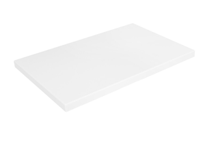 lot 106 image: American Tables & Seating 30 x 45 Rectangular Pure White Super Gloss Resin Table Top - Retail $0
