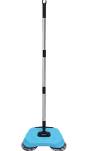 lot 4448 image: Multi-Functional Household Push-Type Lazy Sweeper, Push-Type Vacuum Cleaner, Sweeper (Blue) - Retail $0