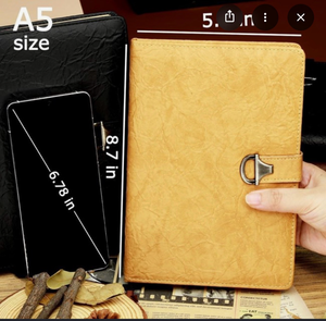 lot 4482 image: Hoci Poci Journal for Men, Vintage Leather Diary for Writing, A5 240 Kraft Pages College Ruled Notebook, Personal Planner Organizer Gift��Dark Red�� - Retail $0