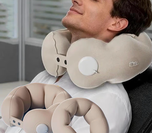lot 4503 image: Adjustable Inflated Travel Neck Pillow - Retail $0