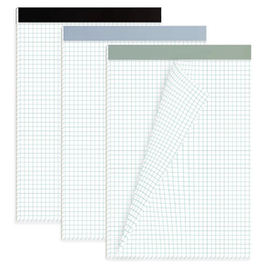lot 4514 image: AZUREAL Grid Paper Notebook 8.5 x 11 Inches, 3 Pack graph paper pad, 70Gsm 4�4 Quad Grid Paper, Graph Papers for School, Office, Home, 25 SheetsPad - Retail $0