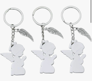 lot 4516 image: ADAVAS.Y&G Angel keychains angel gift set of 3 with butterfly charm easter gifts idea reshippable box packing (Gold) - Retail $0