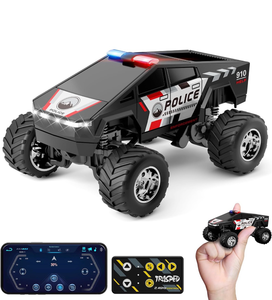 lot 4538 image: SOONYANG Remote Control Car,APP Controlled 164 Scale Mini RC Truck  Alloy Body with LED Lights, 2.4GHz & Phone RC Car  SpeedSteering Adjustable Monster Truck Toys, Gift for Boys Girls & Adults - Retail $0