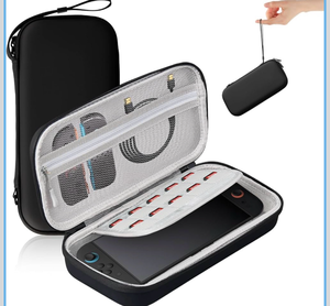 lot 4550 image: AriKroii Carrying Case for Nintendo Switch 2, Portable Hard Shell Pouch Carrying Travel Game Bag for Switch 2, Holds 10 Game Cartridges, Lightweight and Large Capacity, 7.9 inch, Black - Retail $0