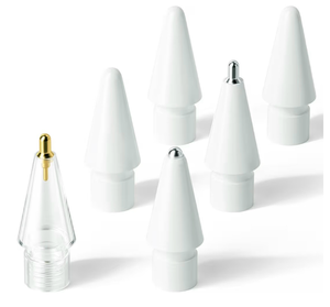 lot 4569 image: Hastraith Upgraded Replacement Tips for Apple Pencil 12ProUSB-C, Mix Metal Tips for Apple Pencil Compatible Nibs with All Generation (6 Pack) - Retail $0