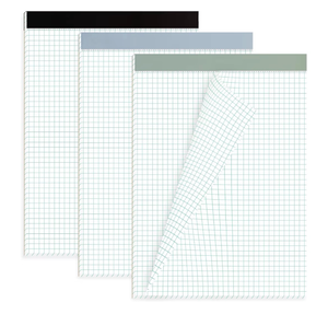lot 4586 image: AZUREAL Grid Paper Notebook 8.5 x 11 Inches, 3 Pack graph paper pad, 70Gsm 4�4 Quad Grid Paper, Graph Papers for School, Office, Home, 25 SheetsPad - Retail $0