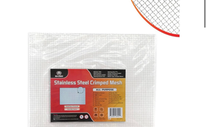 lot 4589 image: Stainless steel crimped mesh 2 pack  - Retail $0