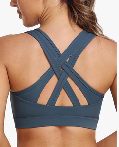 lot 4600 image: Sports Bras for Women High Support, Molded Cup High Impact Criss Cross Back Workout Yoga Bra No Removable Padded Bra - Retail $0