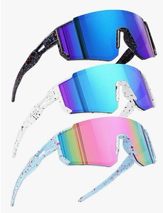 lot 4601 image: Rycrosdy 123 pcs Youth Baseball Glasses Boys Girls UV400 Kids Teen Softball Sunglasses Child Young Men Women Bike Football Eyewear - NY2-NY4-NY7 - Retail $0