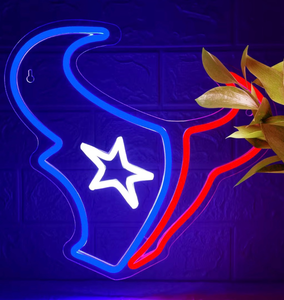 lot 4612 image: Football Neon Sign for Wall Decor Football Neon Light for Man Cave Game Room Rugby Team Logo Light Up Sign for Bedroom Bar Garage Party Decor Birthday Gifts for Men Size 13.4  12.3In(TWD159) - Retail $0