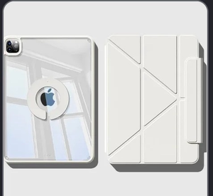 lot 4613 image: SMARTDEVIL Magnetic Case for iPad Pro 11 iPad 10th 11th (20242025), Lightweight Shockproof Protective Tablet Case Cover with Pencil Holder, Auto WakeSleep, 5 Standing Angles, White - Retail $0