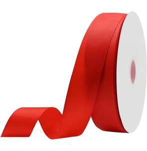 lot 4652 image: Red Grosgrain Ribbon 1-12 inch X 100 Yards for Crafts DIY Hair Bows Gift Wrapping Arts Sewing Floral Grosgrain Packaging Ribbon - Retail $0