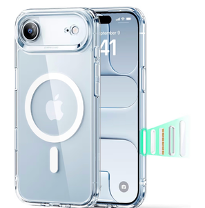 lot 4656 image: 2pack ESR for iPhone Air Case, Camera Control Cover, Compatible with MagSafe, Shockproof Military-Grade Protection, Magnetic Phone Case for iPhone Air, Classic Hybrid Case, Clear iPhone 17 (2pack) - Retail $0