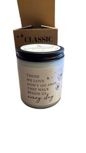 lot 4683 image: Memorial Scented Candle with Inspirational Quote - Retail $15
