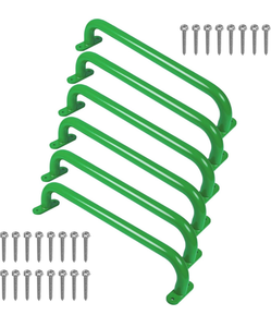 lot 4699 image: 17.2 Inch Green Playground Handles Metal Pack of 6 - Outdoor Swing Sets Grab Handles - Playset Grab Bar, Indoor Kids Climbing Monkey Bars for Playhouse, Treehouse, Jungle Gym - Retail $0