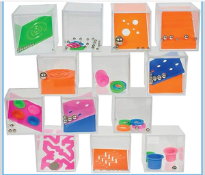 lot 4703 image: Gamie Brain Teaser Puzzles for Kids, Pack of 12, Mini 1.5 Inch Maze Puzzle Cubes in Assorted Designs, Fun Road Trip Toys, Birthday Party Favors, Stocking Stuffers, Goodie Bag Fillers - Retail $0
