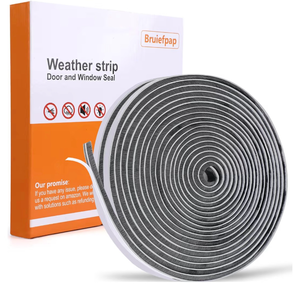 lot 4733 image: 196 Wedge-Shape Window Weather Stripping Door Seal Strip,Self-Adhesive Foam Soundproofing Frame Winter Insulation for Front Exterior Door,Noise Cancelling Window Inserts,Black - Retail $0