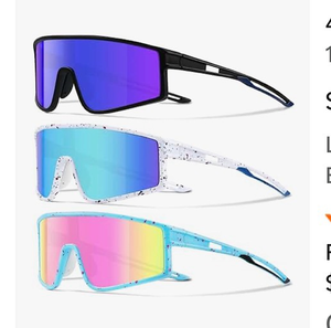 lot 4744 image: Rycrosdy 123 pcs Youth Baseball Glasses Boys Girls UV400 Kids Teen Softball Sunglasses Child Young Men Women Bike Football Eyewear - NY2-NY4-NY7 - Retail $0