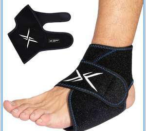 lot 4753 image: Ankle HotCold Wrap - Gel Ice Pack for Pain Relief, Achilles Tendonitis, Top of Foot and Heel, Sprained Ankle - Retail $0