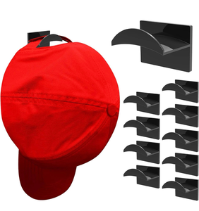 lot 4758 image: KOVSPO 10 PCS Adhesive Hat Hooks for Wall, Strong Hold Hat Hangers, Minimalist Hat Rack Design, No Drilling, Hat Hooks for Baseball Caps, Hat Holder Organizer for W - Retail $0