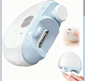 lot 4775 image: Electric Nail Clipper for Seniors, 3 Speeds Automatic Toe nail Clippers, Electric Nail Trimmer with Polisher, LED Light and Scraps Storage, Rechargeable Nail Grinders for Thin & Thick Toenails (White) - Retail $0