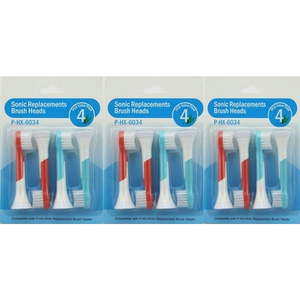 lot 13203 image: Oral Basics Kids Sonic Toothbrush Replacement Heads - Precision Oral Clean HX6034P-HX-6034, 24 Count