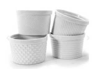 lot 13272 image: BIA Cordon Bleu Set of 8 Textured Ramekins, White, 6oz14oz