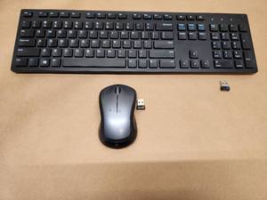 lot 18 image: Logitech Wireless Keyboard and Mouse Combo with USB Receivers