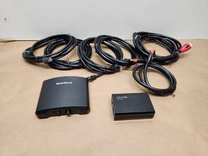 lot 30 image: RadioShack HDMI Switch and TP-Link PoE Injector with Cables