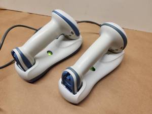 lot 33 image: Handheld Barcode Scanner Set with Charging Cradles