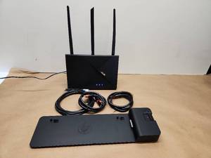 lot 37 image: ASUS AC1900 Wireless Router with HP Docking Station and Cables