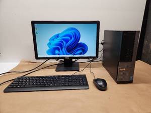 lot 42 image: Dell OptiPlex Desktop Computer Complete System with Monitor