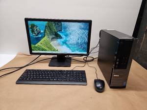 lot 43 image: Dell OptiPlex 3020 Desktop Computer System with Monitor Keyboard Mouse