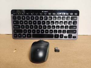 lot 50 image: Logitech K810 Bluetooth Illuminated Keyboard and Wireless Mouse Combo