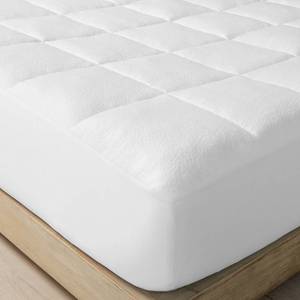 lot 1425 image: King Memory Foam &amp Down Alternative Mattress Pad - Casaluna CertiPUR-US &amp OEKO-TEX Certified, Fits 20in Depth - Retail $75
