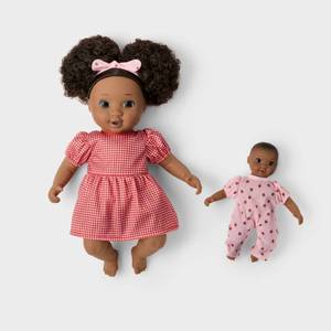 lot 1450 image: 14 Dark Brown HairBrown Eyes Toddler Doll - Gigglescape - Retail $20