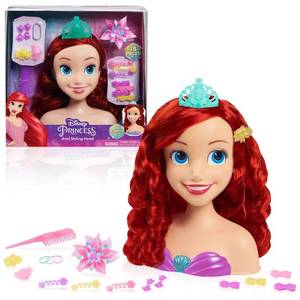 lot 1473 image: Disney Princess Ariel Styling Head The Little Mermaid Plastic Toy Styling Heads - Retail $21