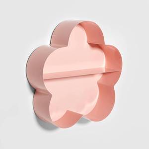 lot 1512 image: Metal Flower Kids Shelf Pink - Pillowfort Decorative Wall Sculpture, Flower Shaped Kids Wall Shelf, Iron Frame - Retail $35