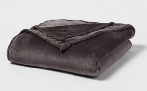 lot 1486 image: Microplush Bed Blanket Hot Coffee - Threshold Cozy Polyester, Year-Round Comfort, Traditional Style