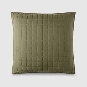lot 1691 image: Jeremiah Brent Home 24x24 Box Rice Stitch Gauze Euro Accent Pillow Green - Retail $35