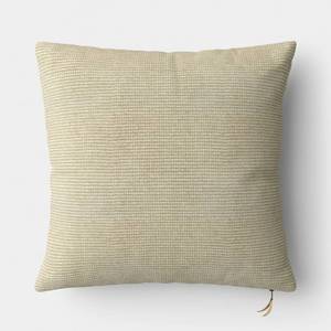 lot 1698 image: Square Chunky Linen Pillow with Exposed Zipper Green - Threshold - Retail $25