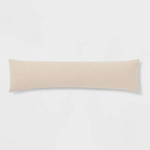 lot 1701 image: Lumbar Boucle Colorblock Decorative Throw Pillow Khaki - Threshold Indoor Cotton Rectangle with Hidden Zipper - Retail $40