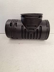 lot 13355 image: 6 Inch Blind Tee, Corrugated, Black, 3 Pack