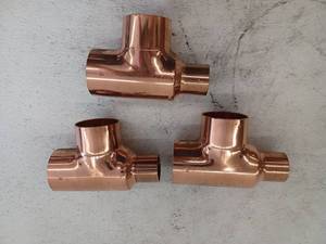 lot 13367 image: Copper Reducing Tee Fitting 3 pcs